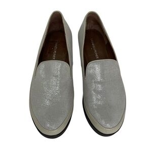 Donald J Pliner Women's Verve Silver Slip-On Shoes Platform Loafer Size 7.5